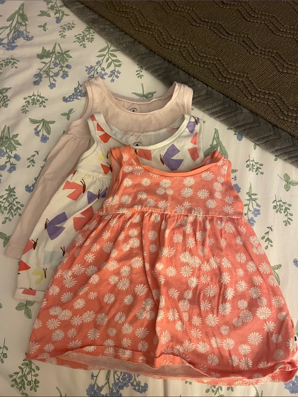 Set of Three 100% Cotton Toddler Girl Outfits